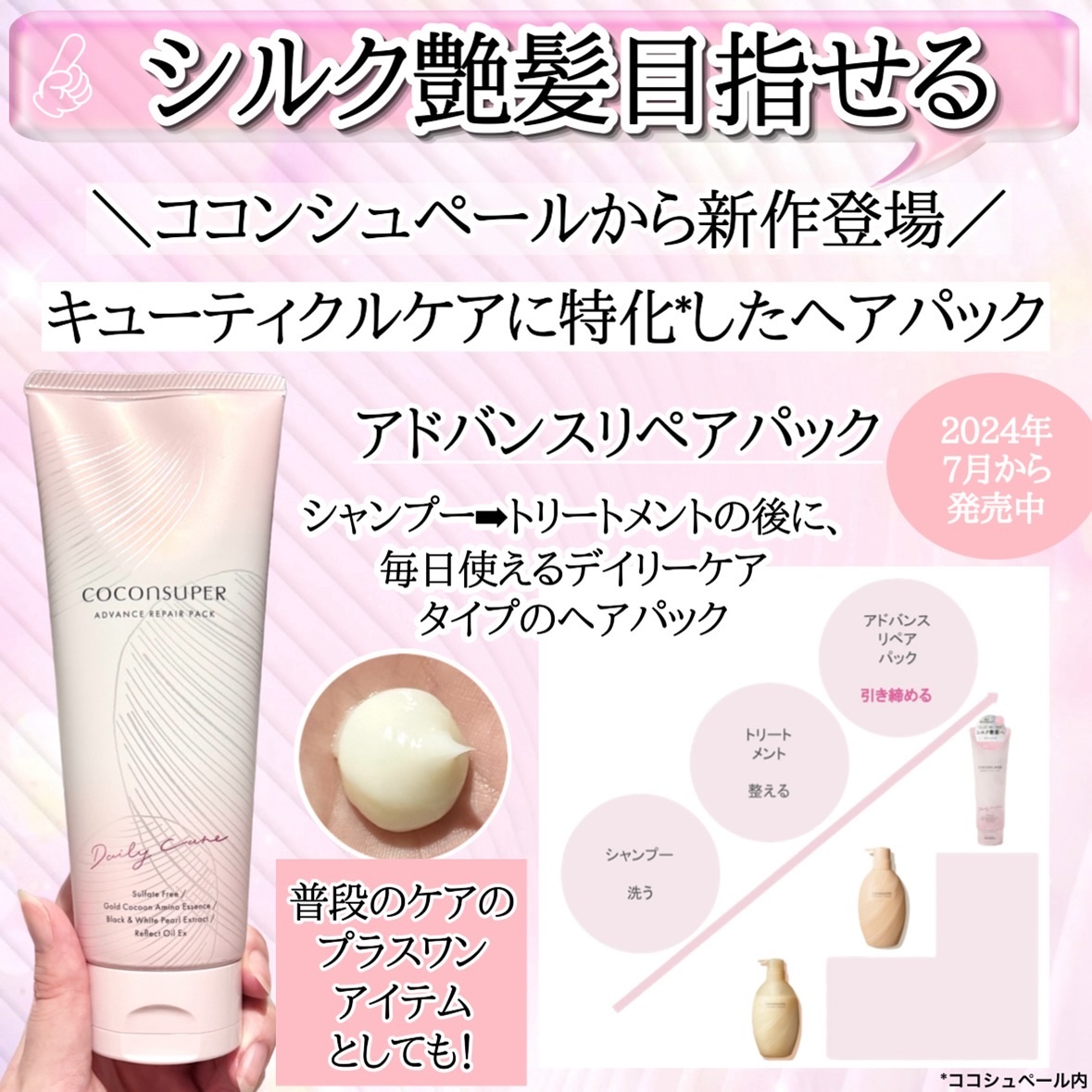 アドバンスリペアパック/ココンシュペール/洗い流すヘアトリートメントを使ったクチコミ（2枚目）