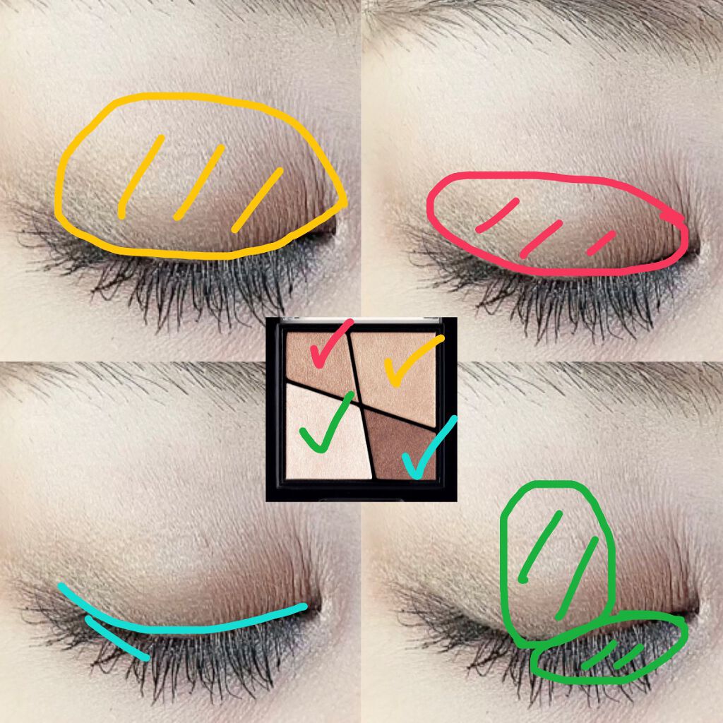 UR GLAM　VELVET EYE COLOR PALETTE ベージュブラウン/U R GLAM/アイシャドウパレットを使ったクチコミ（2枚目）