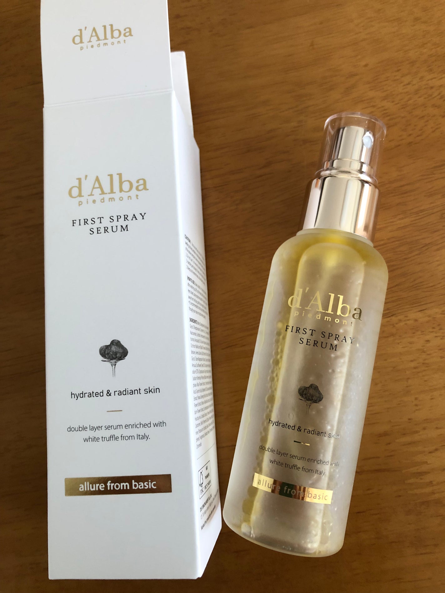 ダルバ ホワイトトリュフファーストスプレーセラム/ダルバ/ミスト状化粧水を使ったクチコミ(1枚目)