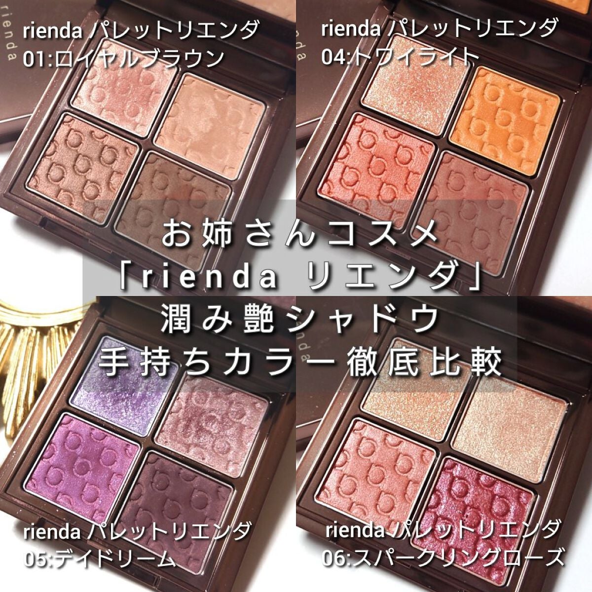 パレット rienda/rienda beauty/アイシャドウパレットを使ったクチコミ(1枚目)