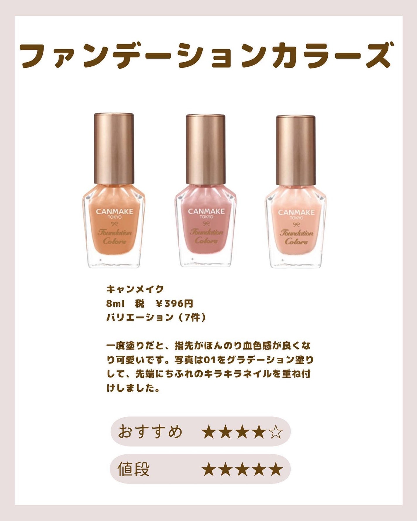 カラフルネイルズ/キャンメイク/マニキュアを使ったクチコミ(7枚目)