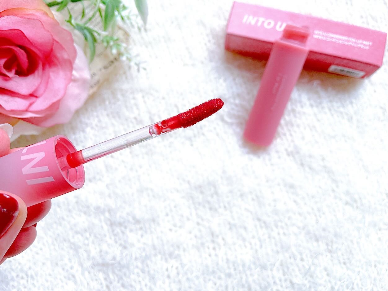 コンデンスフォグリップマット/INTO U/口紅を使ったクチコミ（2枚目）