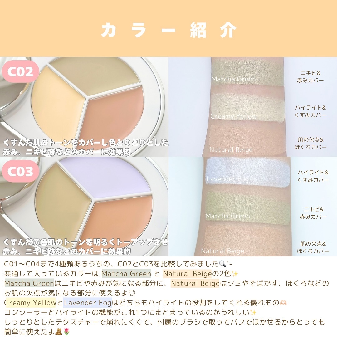 パーフェクトカバー コンシーラーパレット/Dear.A/パレットコンシーラーを使ったクチコミ（3枚目）