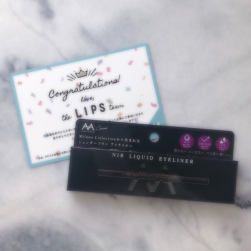 ニブ リクイドアイライナー BK1/ATSUSHI NAKASHIMA Cosme/リキッドアイライナーを使ったクチコミ(1枚目)