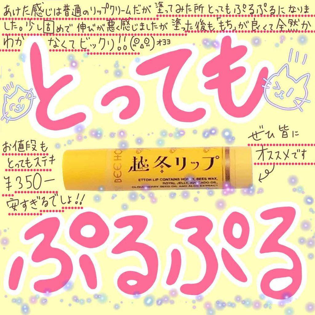 越冬リップ/ビーハニー/リップクリームを使ったクチコミ（1枚目）