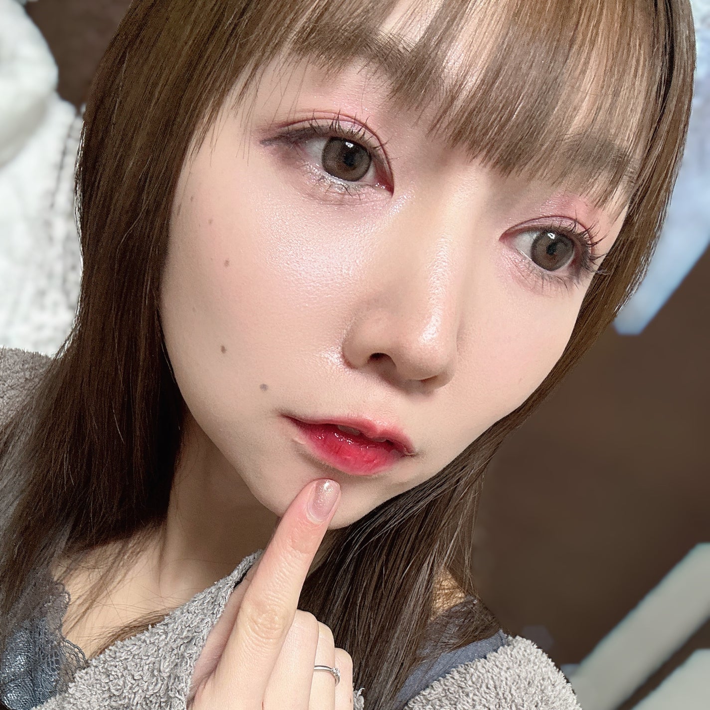 ケア/ティントバームキーリング/AMUSE/リップグロスを使ったクチコミ(4枚目)