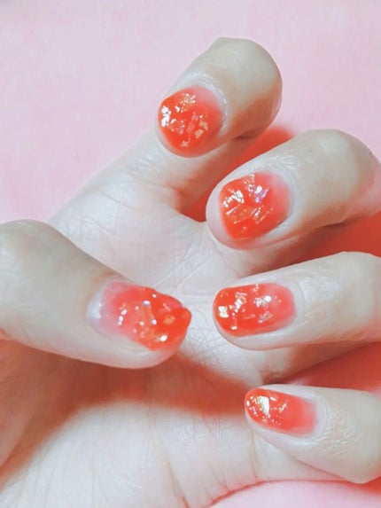 #りんご飴ネイルのネイルデザイン