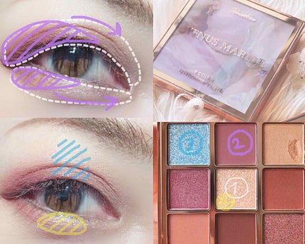 VenusMarble 9色アイシャドウパレット/Venus Marble/アイシャドウパレットを使ったクチコミ(2枚目)