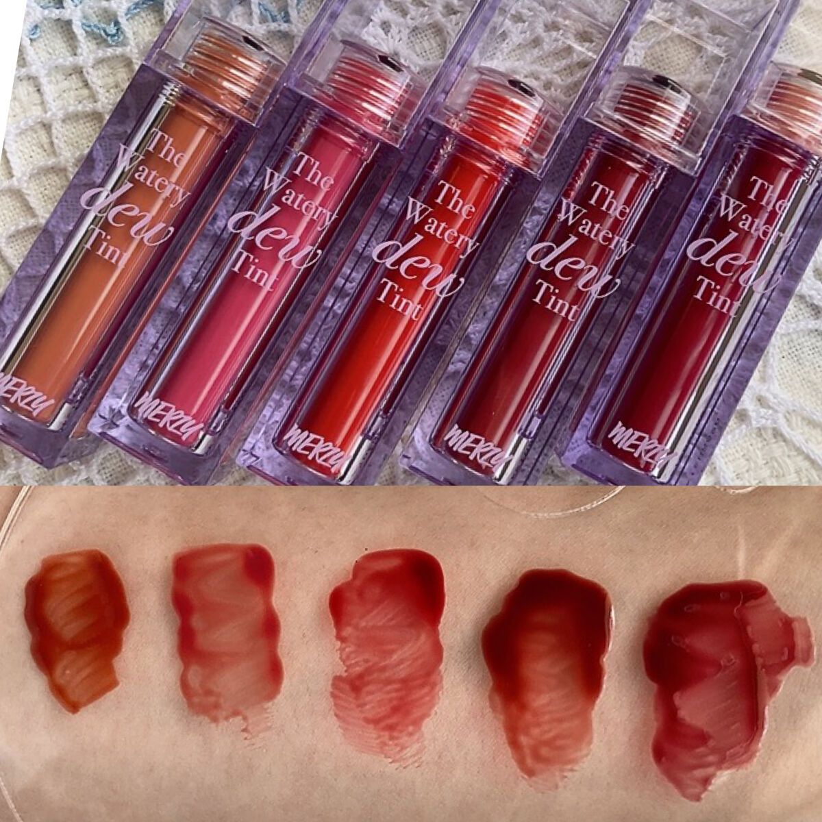 ザ ウォータリーデューティント/MERZY/リップティントを使ったクチコミ（2枚目）