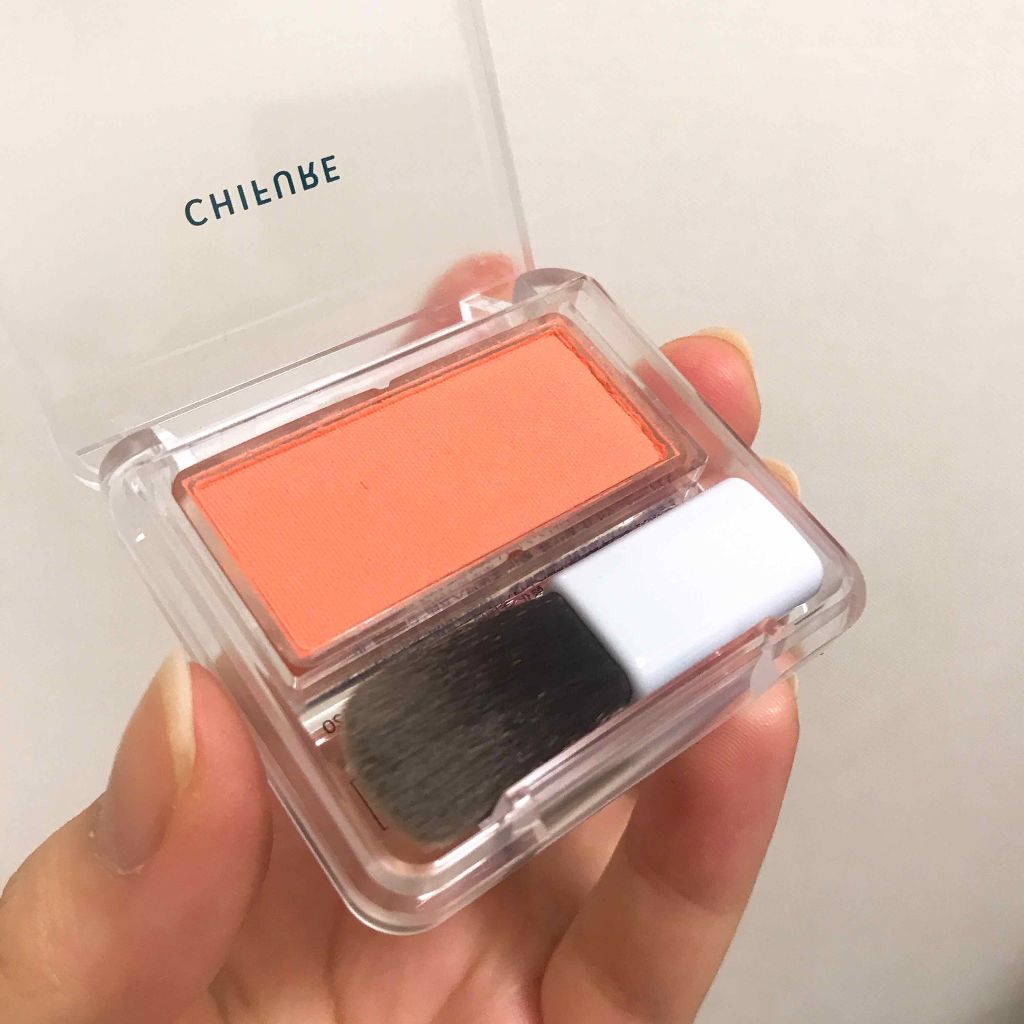 チーク カラー(ブラシ付)/ちふれ/パウダーチークを使ったクチコミ（2枚目）