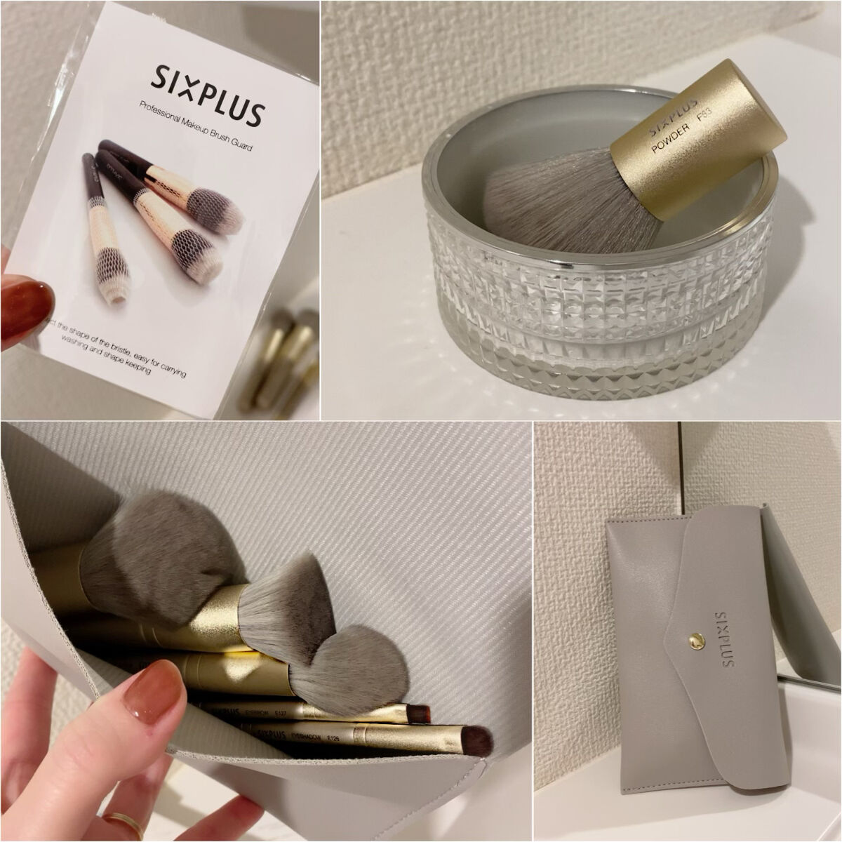 SIXPLUS 携帯用 メイクブラシ5本セット Playシリーズ/SIXPLUS/メイクブラシを使ったクチコミ（3枚目）