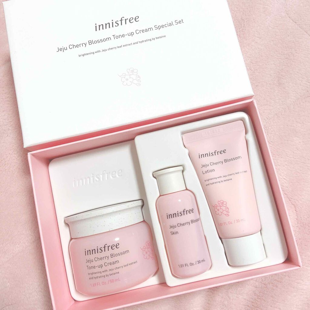 チェジュ チェリーブロッサム トーンアップクリーム/innisfree/化粧下地を使ったクチコミ（1枚目）