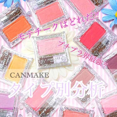 プチプラ界最強?!見なきゃ損?!
自分のなりたい顔になれる💓










 今日紹介するのは

CANMAKE パウダーチークス全12色






               💠✨タイプ別特