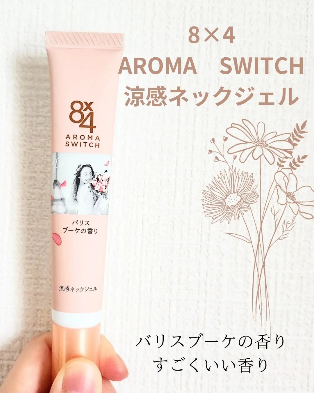 8x4 アロマスイッチ 涼感ネックジェル パリスブーケの香り/8x4/デオドラント・制汗剤を使ったクチコミ(1枚目)
