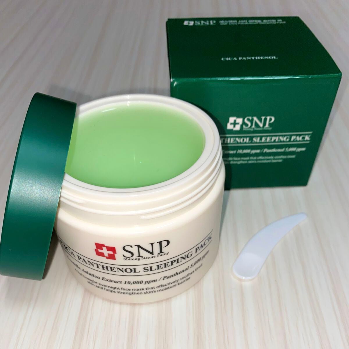 シカパンテノールスリーピングパック/SNP/フェイスクリームを使ったクチコミ(1枚目)