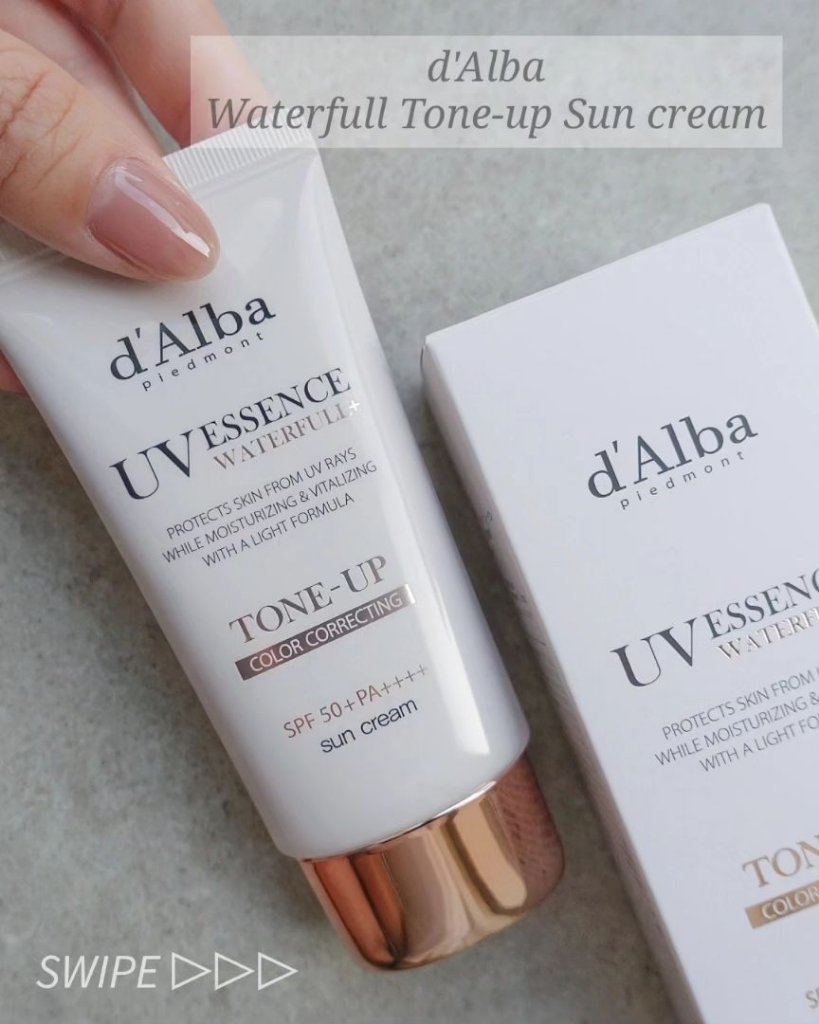 ウォータフルトーンアップサンクリーム/ダルバ/日焼け止めクリームを使ったクチコミ（1枚目）