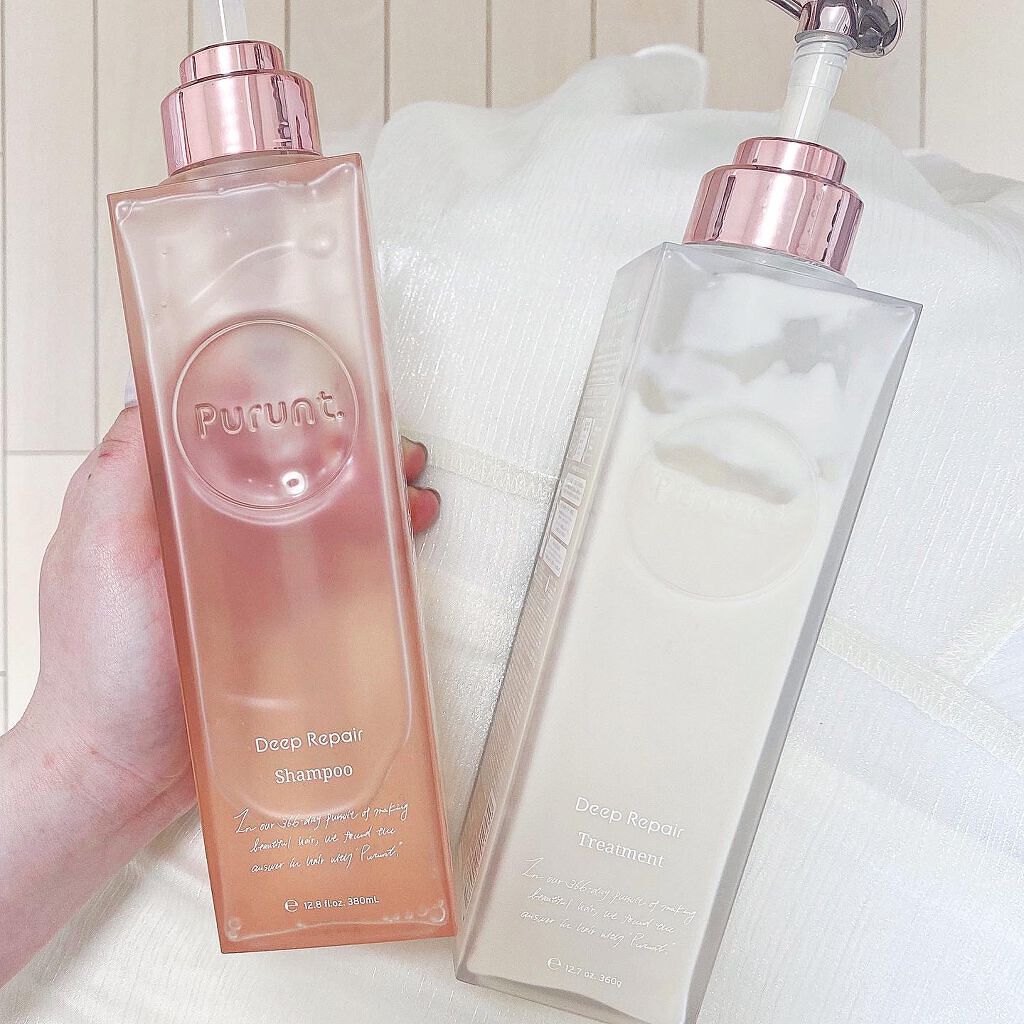 プルント ディープリペア美容液シャンプー／トリートメント/Purunt./市販シャンプーを使ったクチコミ（1枚目）