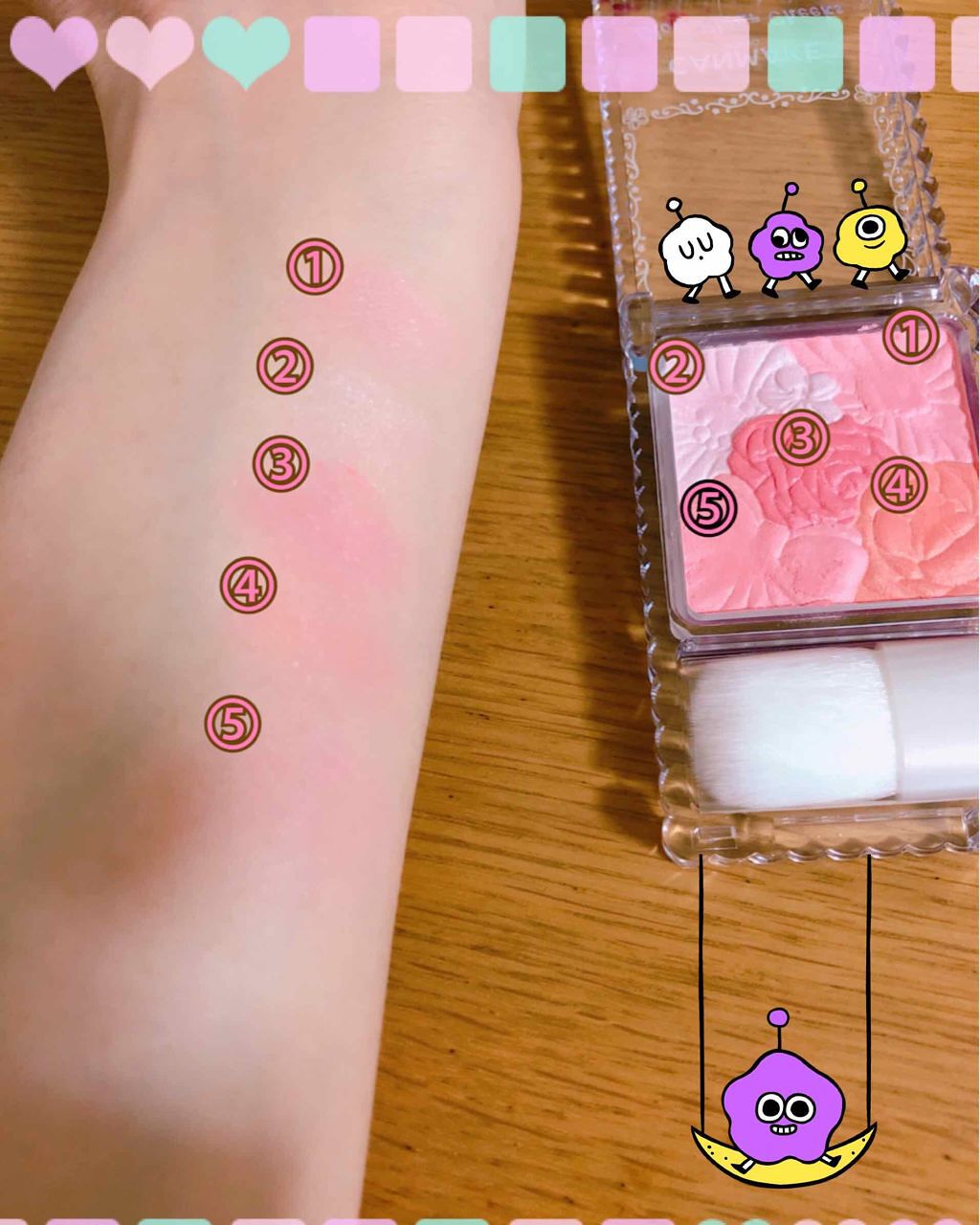 グロウフルールチークス/キャンメイク/パウダーチークを使ったクチコミ（2枚目）