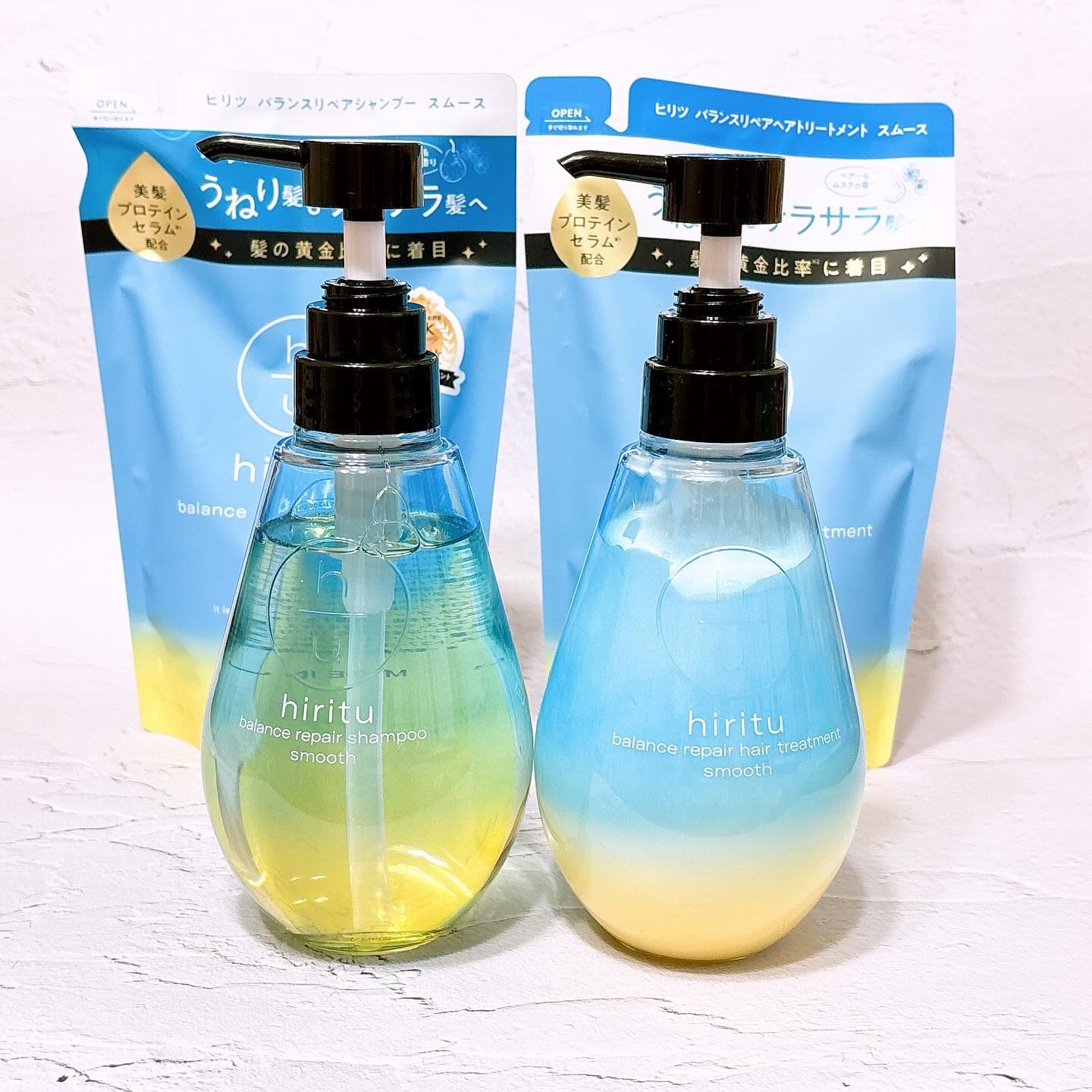 バランスリペア シャンプー/ヘアトリートメント スムース/hiritu/市販シャンプーを使ったクチコミ（1枚目）