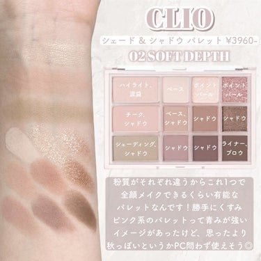 シェード アンド シャドウ パレット 02 SOFT DEPTH/CLIO/アイシャドウパレットを使ったクチコミ（3枚目）