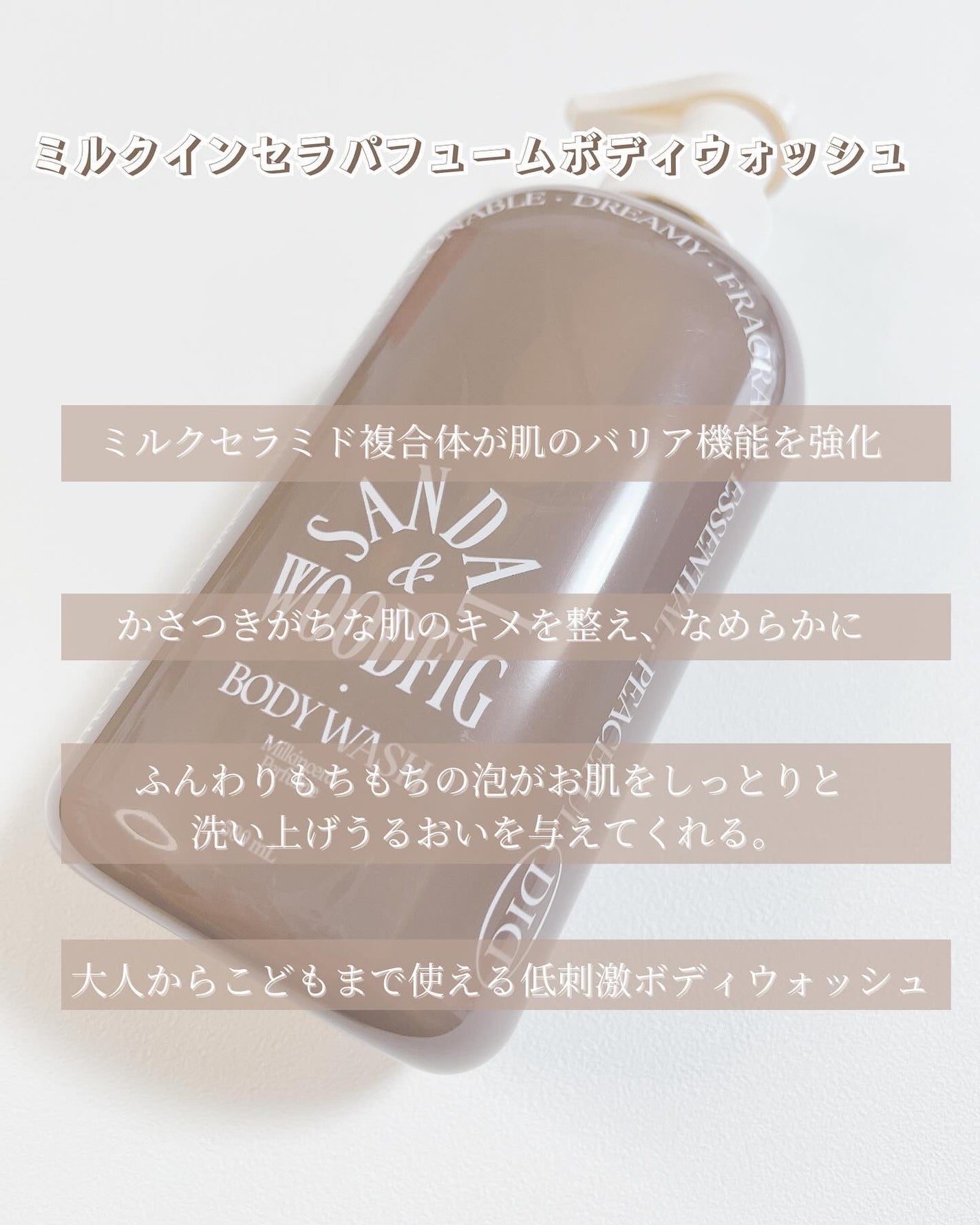 ミルクインセラ パフュームボディウォッシュ (バーベナラベンダー)/odiD/ボディソープを使ったクチコミ(2枚目)