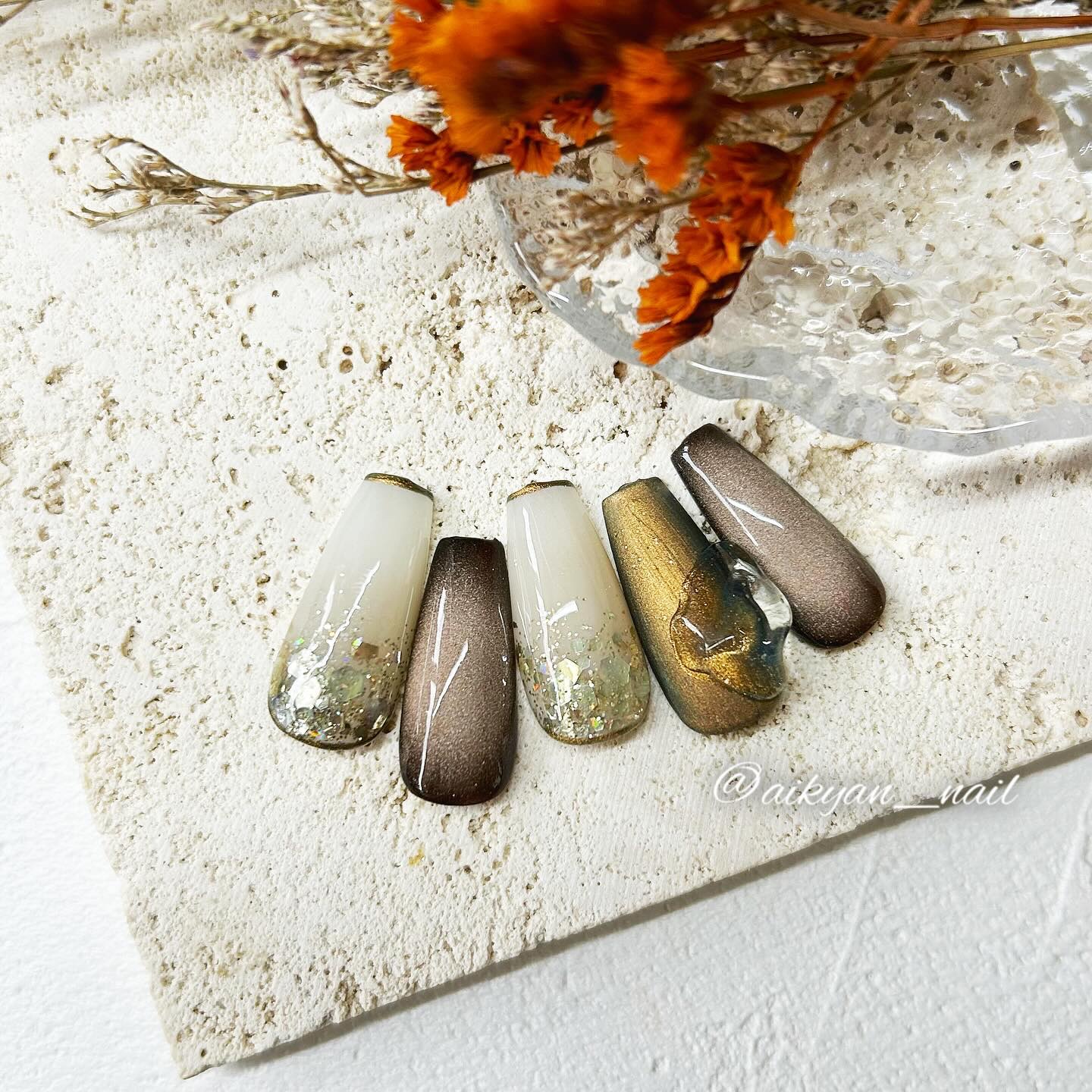 マグネティックアートジェル グレーシリーズ/mon petit lapin/ジェルネイルを使ったクチコミ（2枚目）