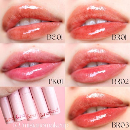 アンドバイロムアンド グラッシーボムティント/&nd by rom&nd/リップティントを使ったクチコミ(7枚目)