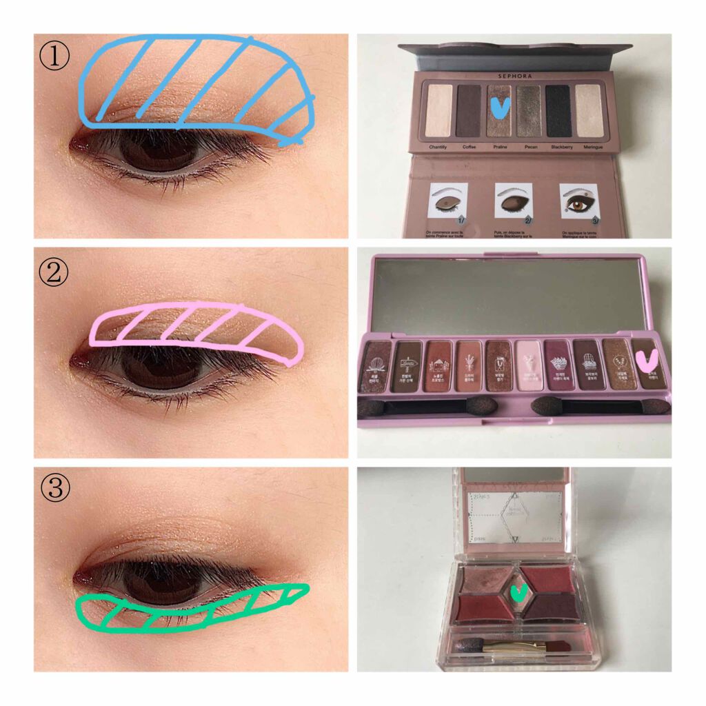 プレイカラー アイシャドウ/ETUDE/アイシャドウパレットを使ったクチコミ（2枚目）