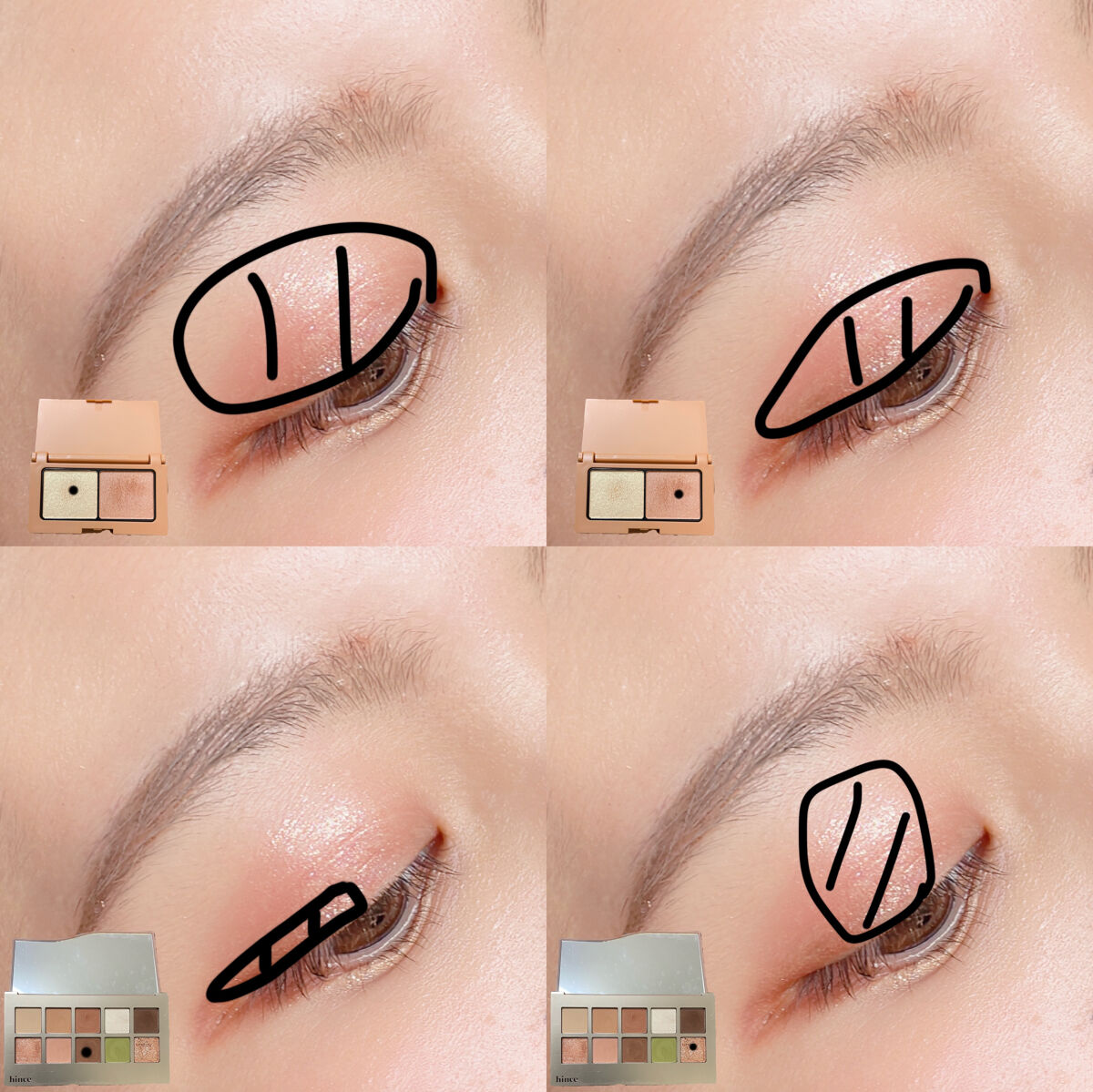 ニューデップスアイシャドウパレット/hince/アイシャドウパレットを使ったクチコミ（2枚目）