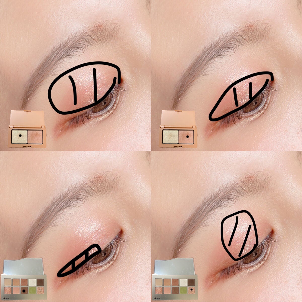ニューデップスアイシャドウパレット/hince/アイシャドウパレットを使ったクチコミ(2枚目)
