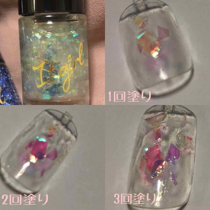 IGT グリッターネイル/DAISO/マニキュアを使ったクチコミ(4枚目)