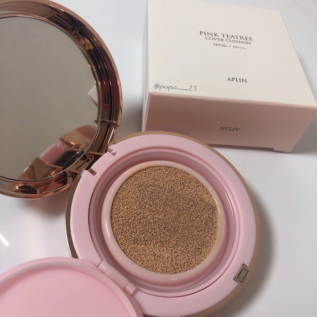 ピンクティーツリーカバークッション/APLIN/クッションファンデーションを使ったクチコミ(2枚目)