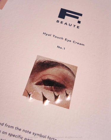 エフボーテ HTアイクリームのクチコミ「#yurikobeautystory 新しい商品、「Hyal-Touch Eye Cream」.....」（1枚目）