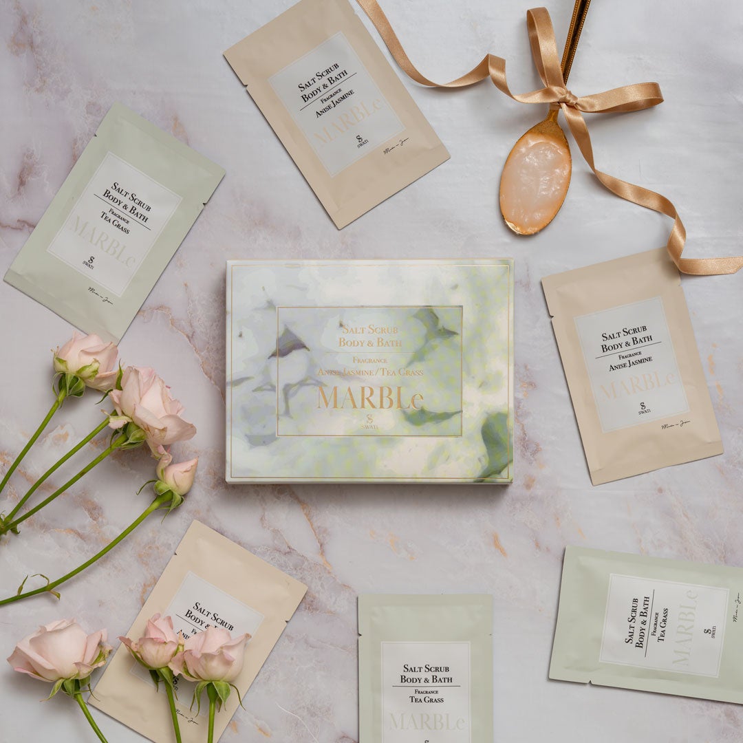 SWATi MARBLe SPECIAL BOX  SALT SCRUB BODY & BATH(ANISE & TEA)