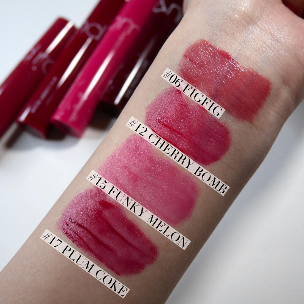 ジューシーラスティングティント/rom&nd/リップティントを使ったクチコミ（2枚目）