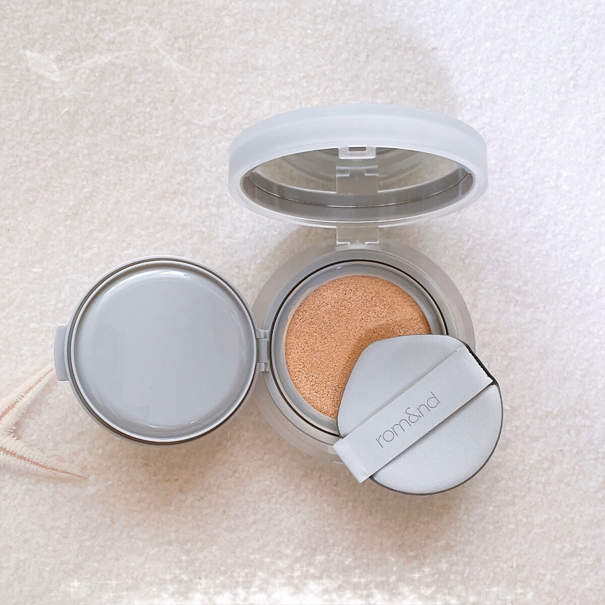 ヌーゼロクッション 03 ナチュラル 21/rom&nd/クッションファンデーションを使ったクチコミ（2枚目）