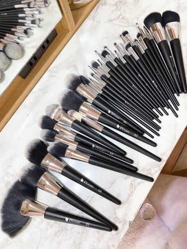 32 Pieces Makeup Brush Set/DUcare/メイクブラシを使ったクチコミ（1枚目）