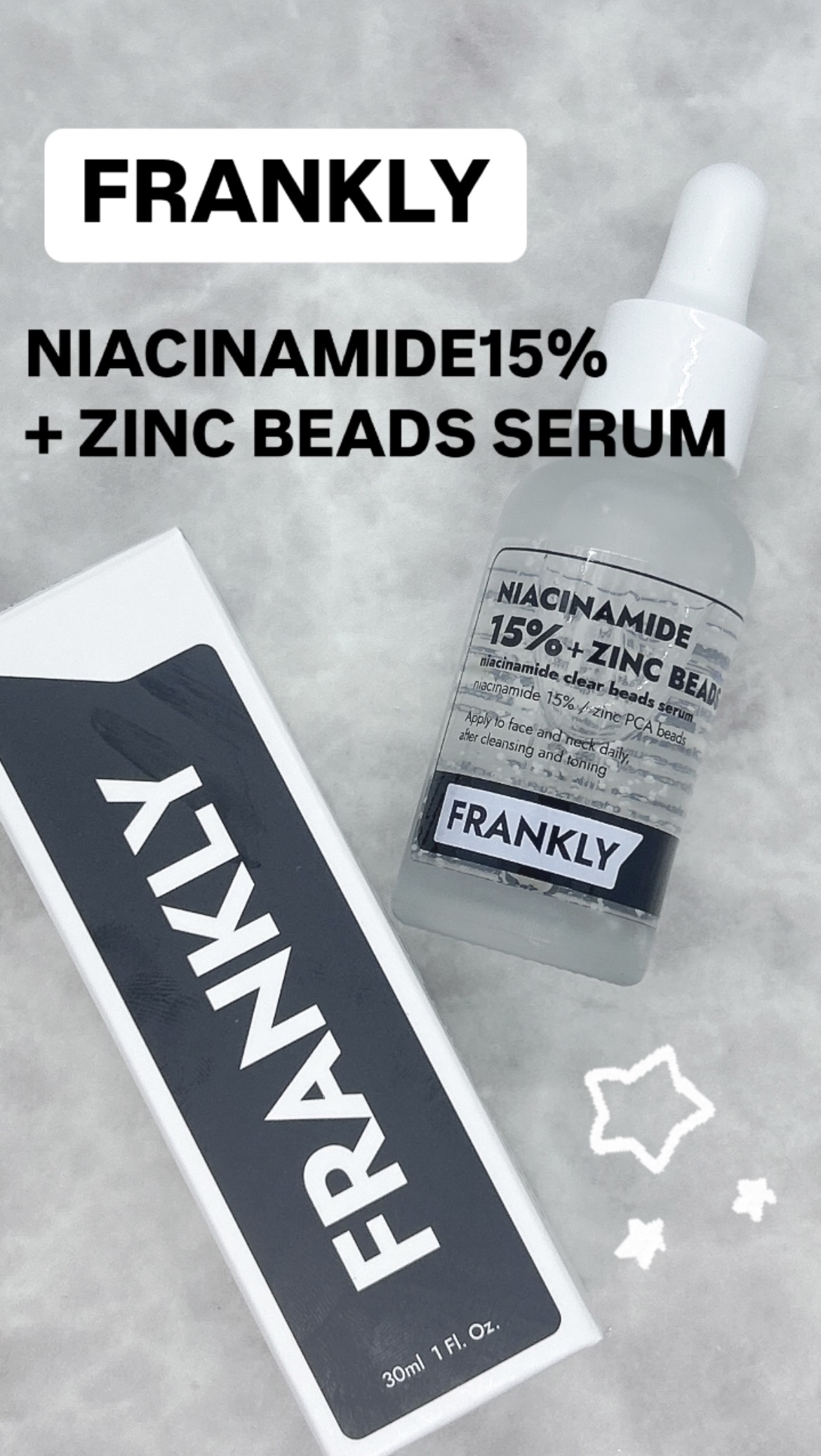 ナイアシンジンクビーズセラム/Frankly/美容液を使ったクチコミ（1枚目）