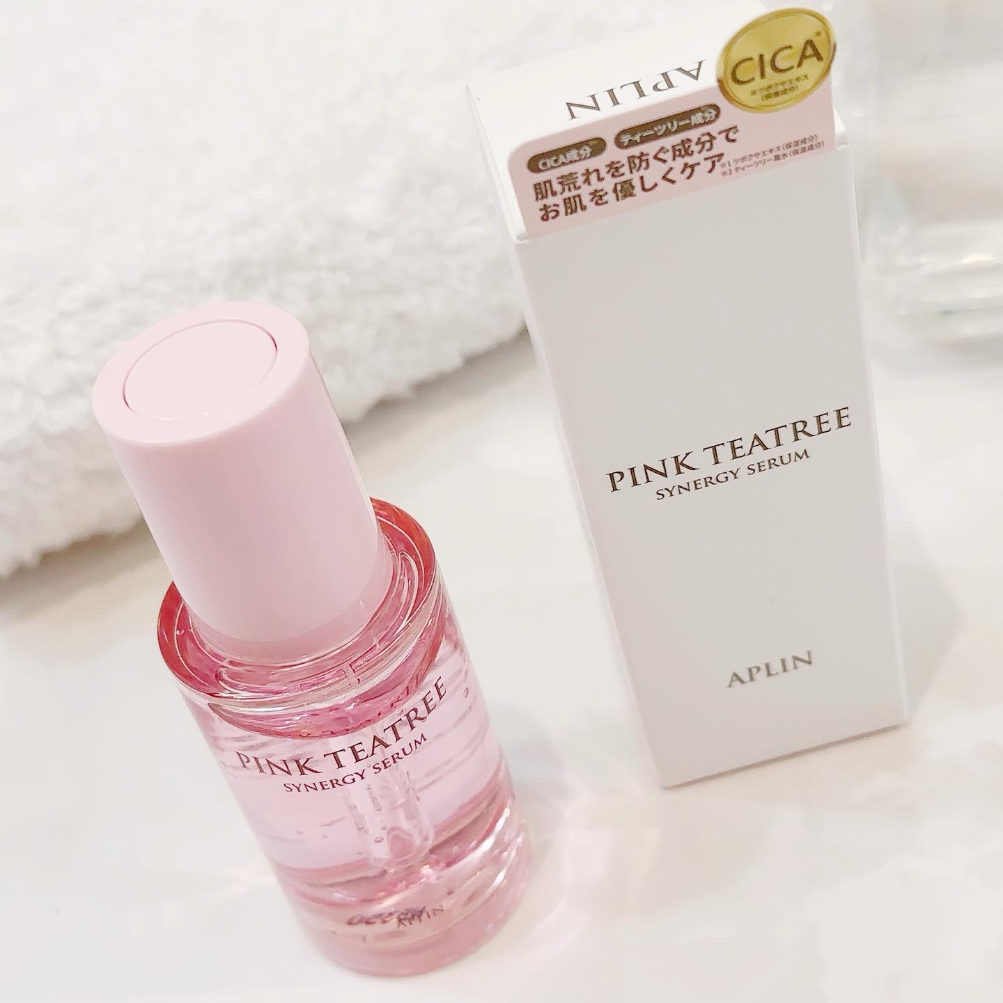 ピンクティーツリーシナジーセラム/APLIN/美容液を使ったクチコミ（3枚目）