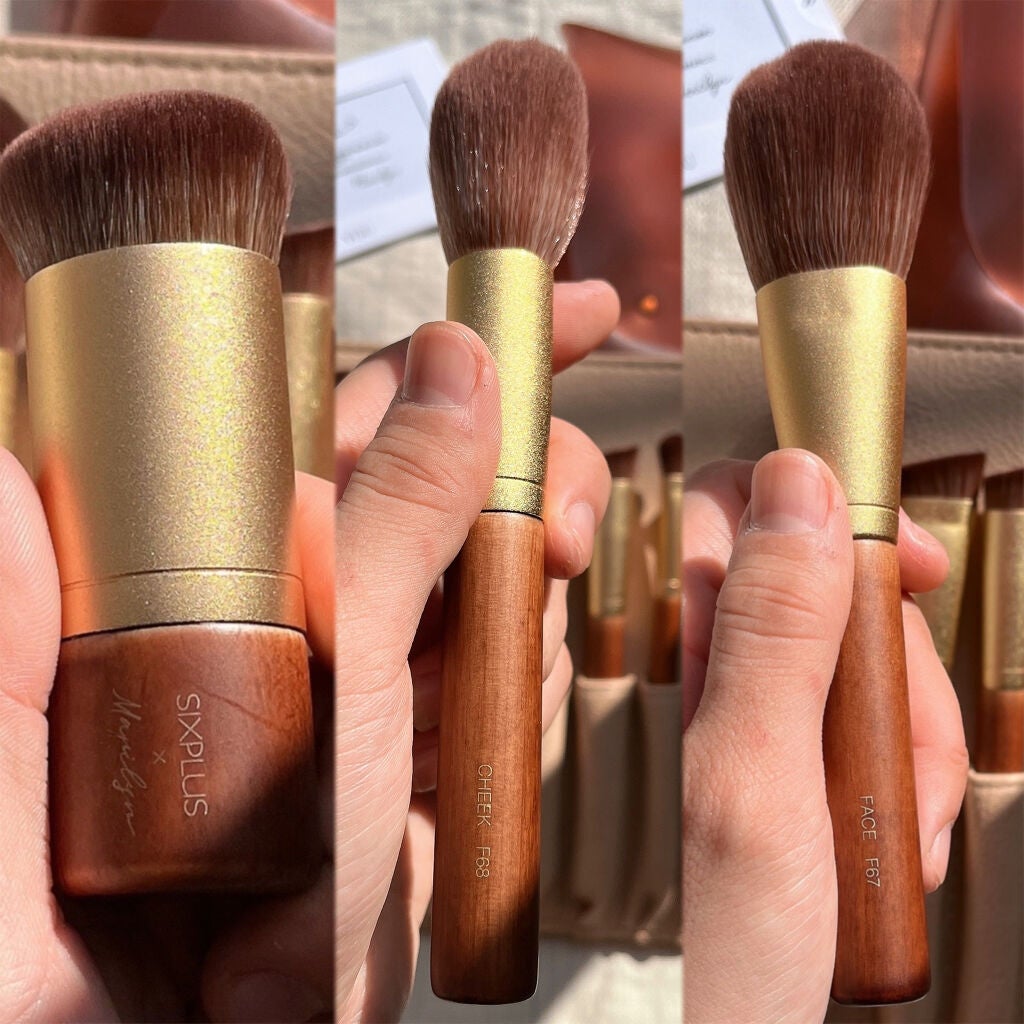 SIXPLUS X MARILYN 10本メイクアップブラシセット/SIXPLUS/メイクブラシを使ったクチコミ(3枚目)