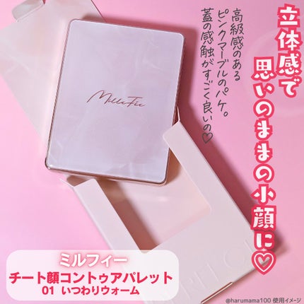 チート顔コントゥアパレット/MilleFée/パウダーハイライトを使ったクチコミ(2枚目)