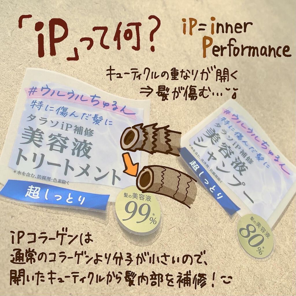 iP タラソリペア 補修美容液シャンプー/補修美容液トリートメント (ディープモイスト)/Je l'aime/市販シャンプーを使ったクチコミ（3枚目）