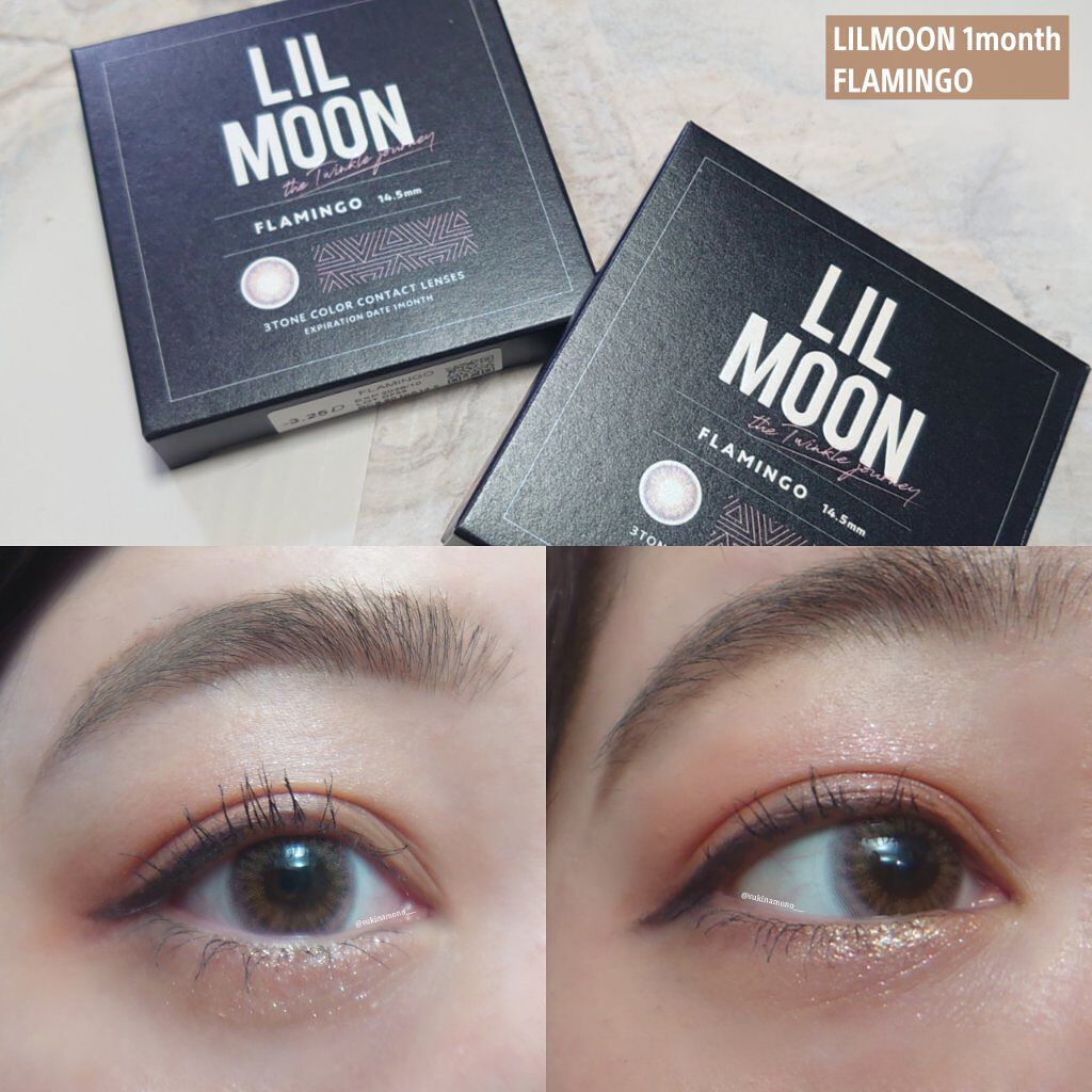 LIL MOON 1month フラミンゴ/LILMOON/１ヶ月（１MONTH）カラコンを使ったクチコミ（1枚目）