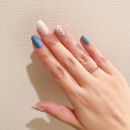 セミキュアジェルネイル(ハンド) ND-236 N Beachside (Summer disco collection)/ohora/ネイルシールの画像