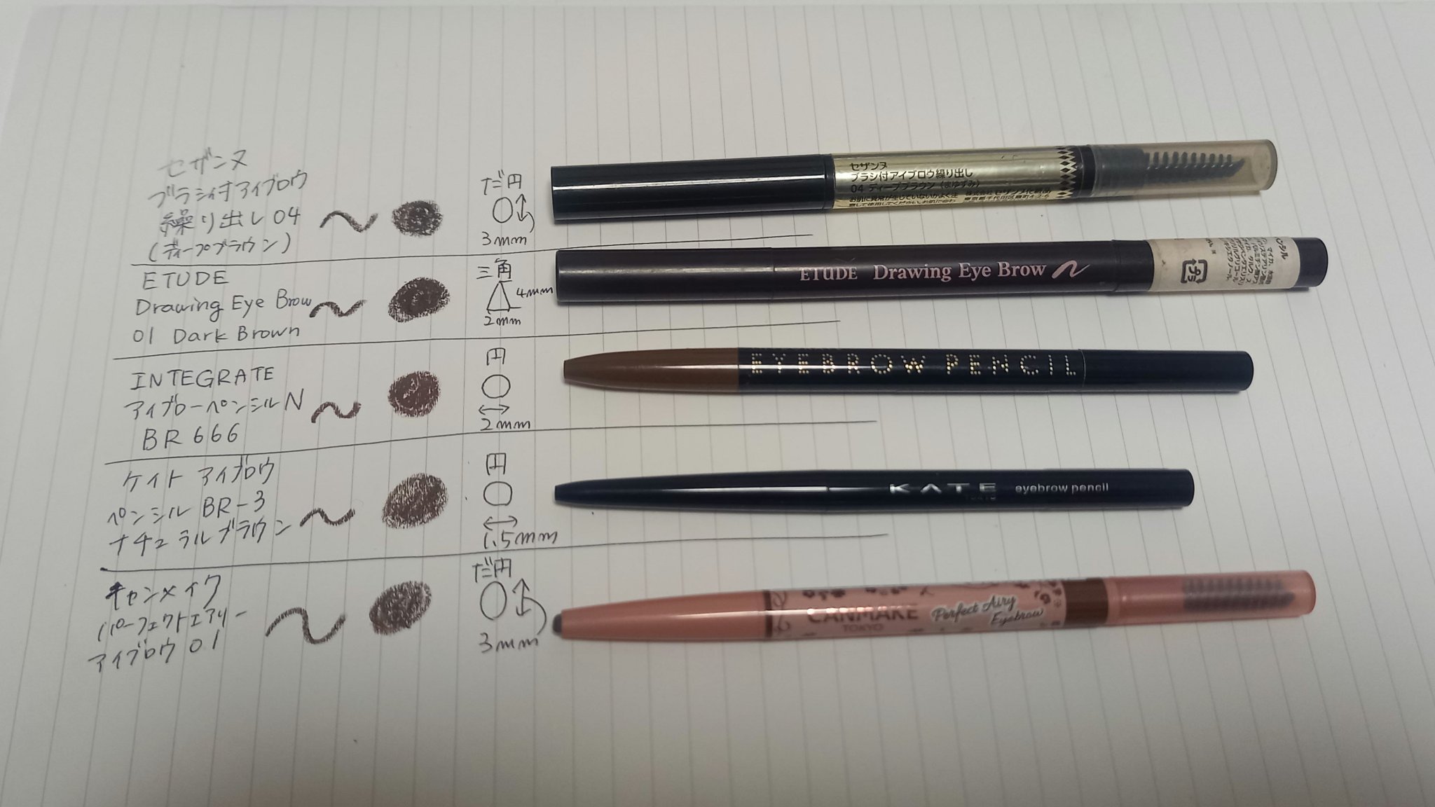 パーフェクトエアリーアイブロウ/キャンメイク/アイブロウペンシルを使ったクチコミ（1枚目）
