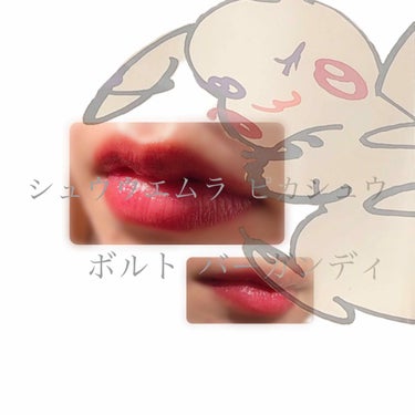 ルージュ アンリミテッド ラッカーシャイン＜2019年クリスマスコフレ限定＞ ボルト バーガンディー/shu uemura/口紅を使ったクチコミ（1枚目）