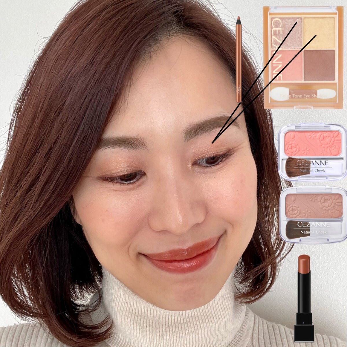 HIROMI アラフォーコスメ on LIPS 「【イエローラメメイク✨】今日はセザンヌの新作アイシャドウを使っ..」(2枚目)