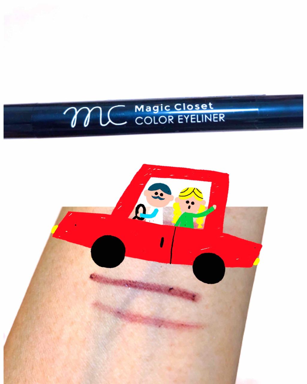 カラーアイライナー/3COINS/リキッドアイライナーを使ったクチコミ(1枚目)