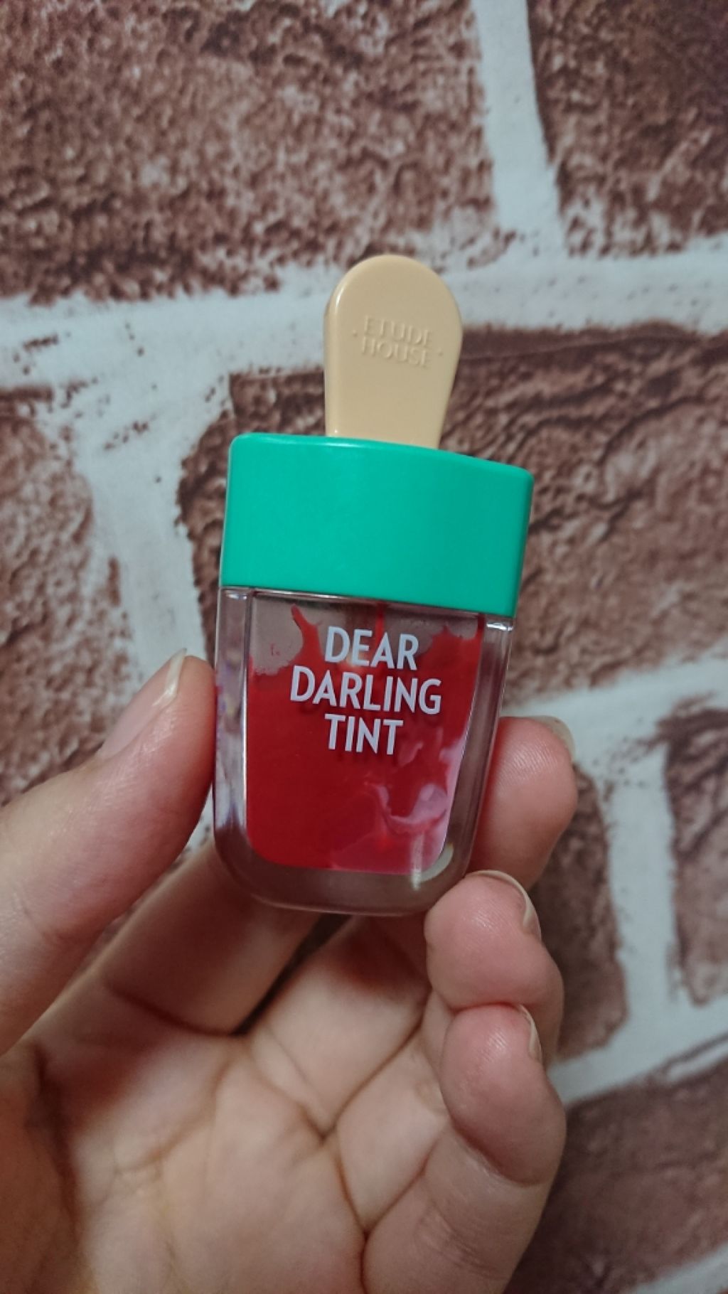 ディアダーリン ウォータージェルティント （アイスティント）/ETUDE/口紅を使ったクチコミ（2枚目）