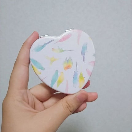 コンパクトミラー(ハート型)/DAISO/その他化粧小物を使ったクチコミ(1枚目)